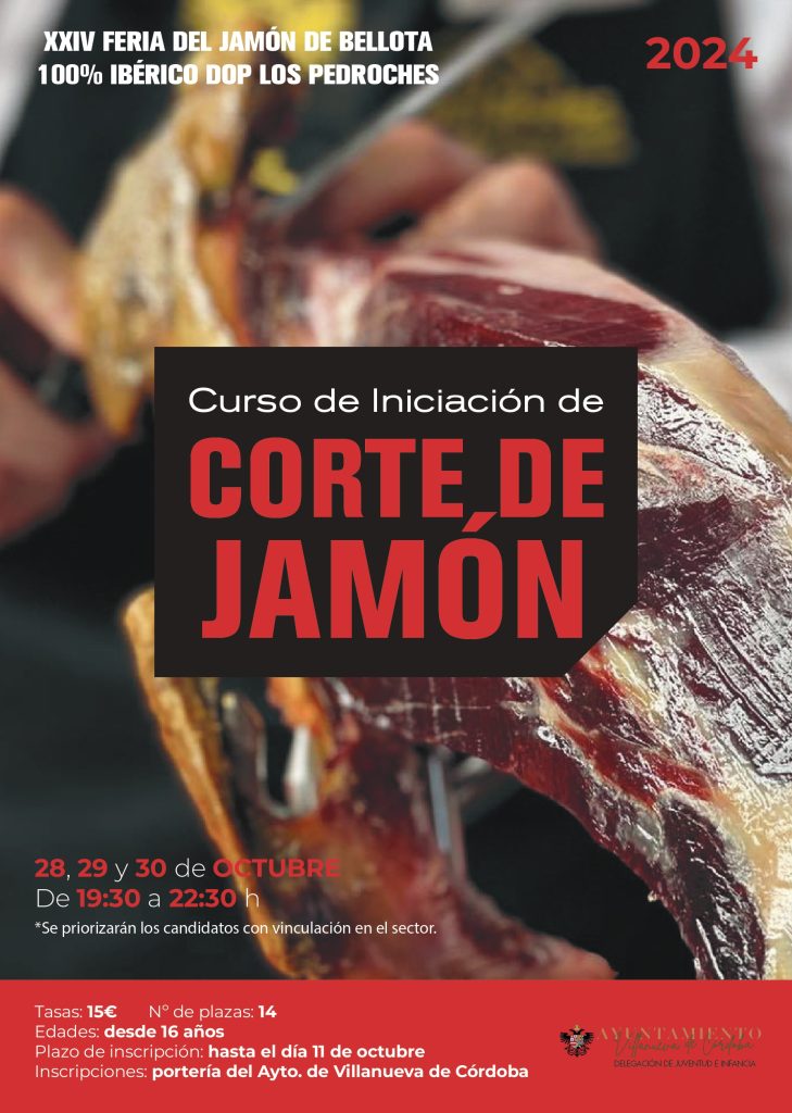 Curso de iniciación de corte de jamón 2024