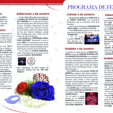 Programa de Festejos Feria y Fiestas 2023