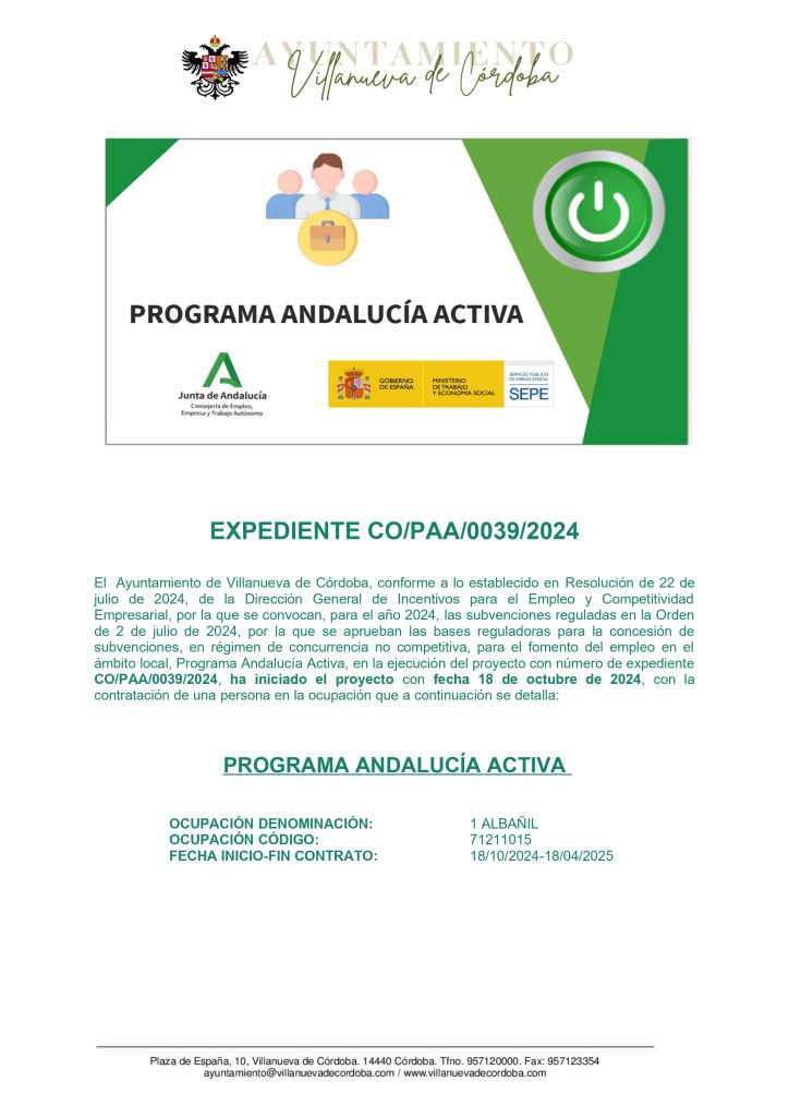 ANDALUCIA ACTIVA - Octubre 24